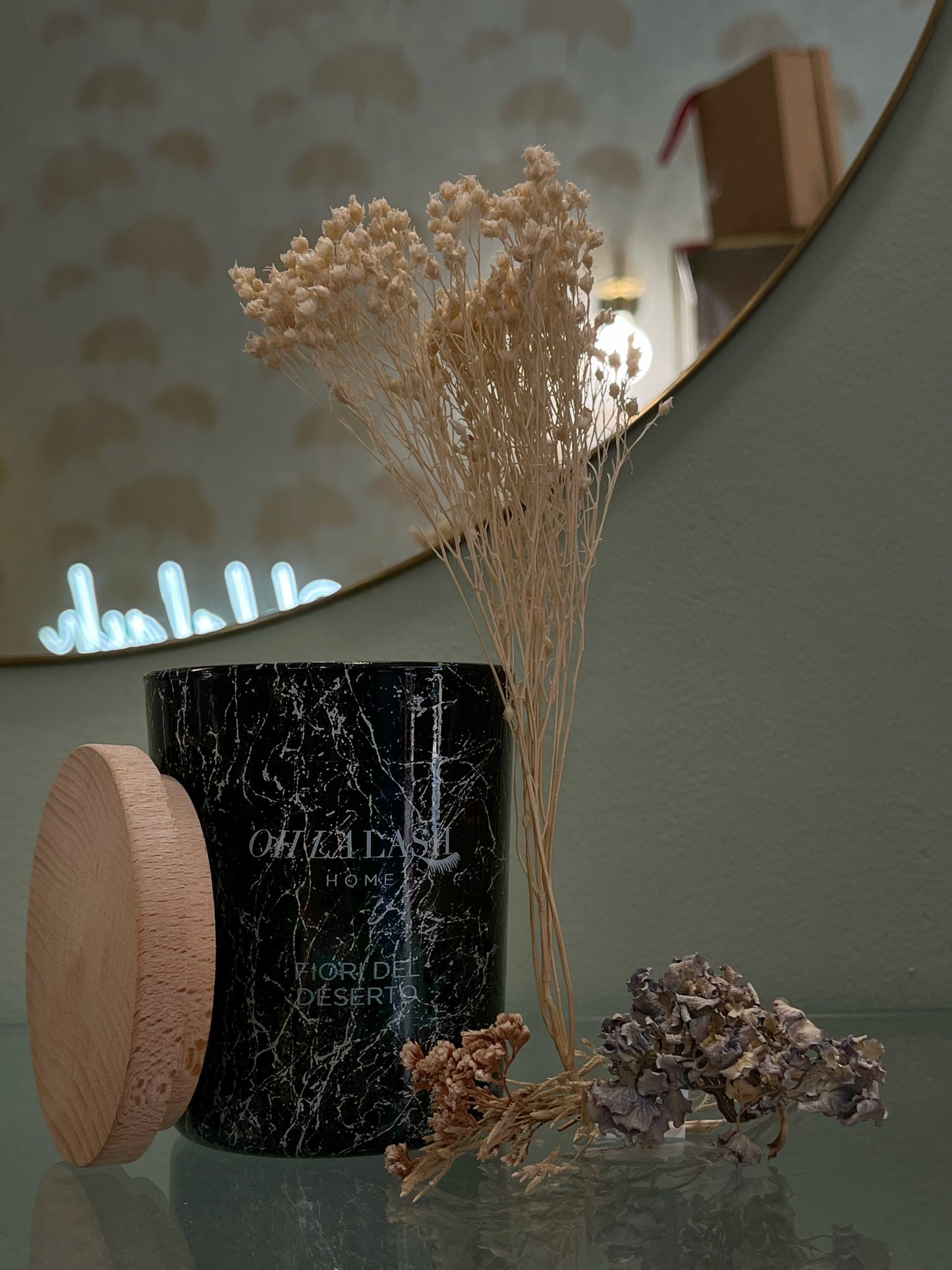 Fiori del deserto candela di marmo