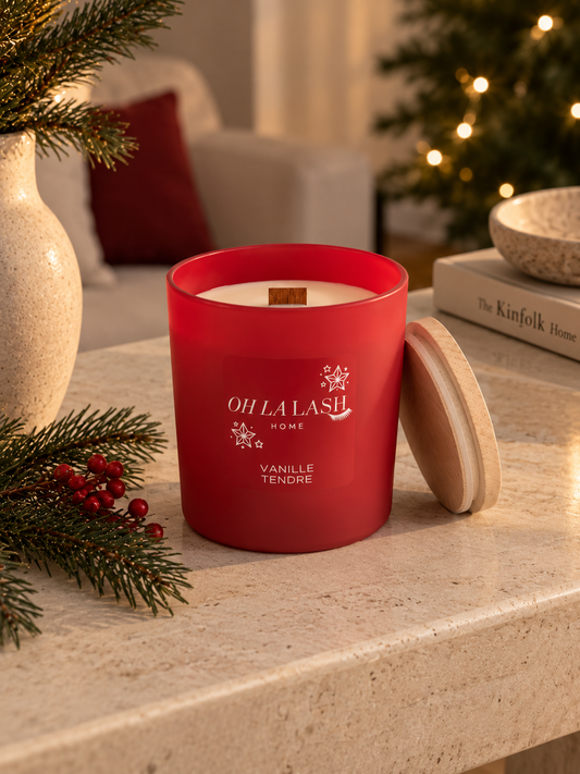 Vanille Tendre – Candela con stoppino in legno 170 g