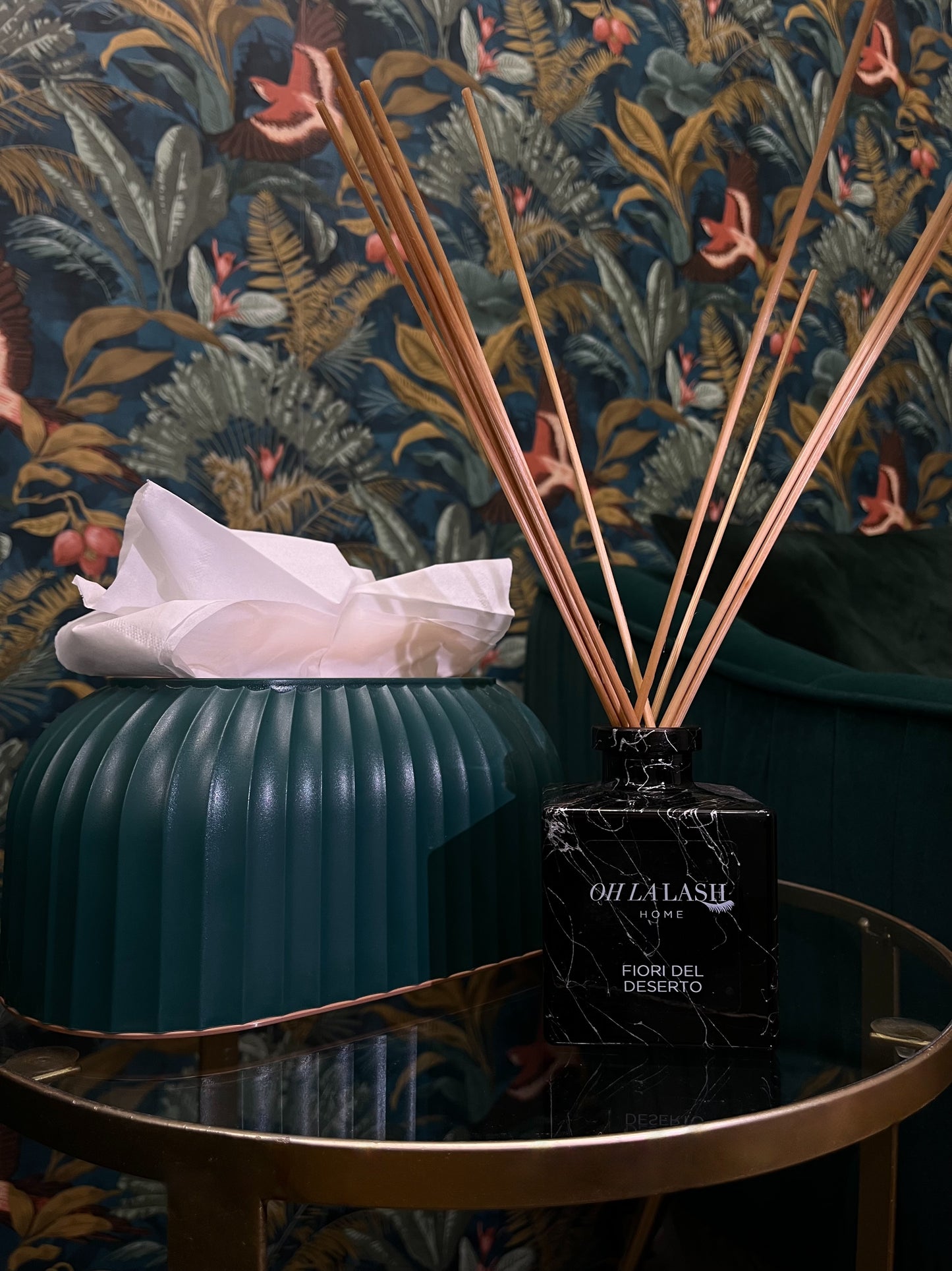 Fiori del deserto cubo di marmo con bastoncini